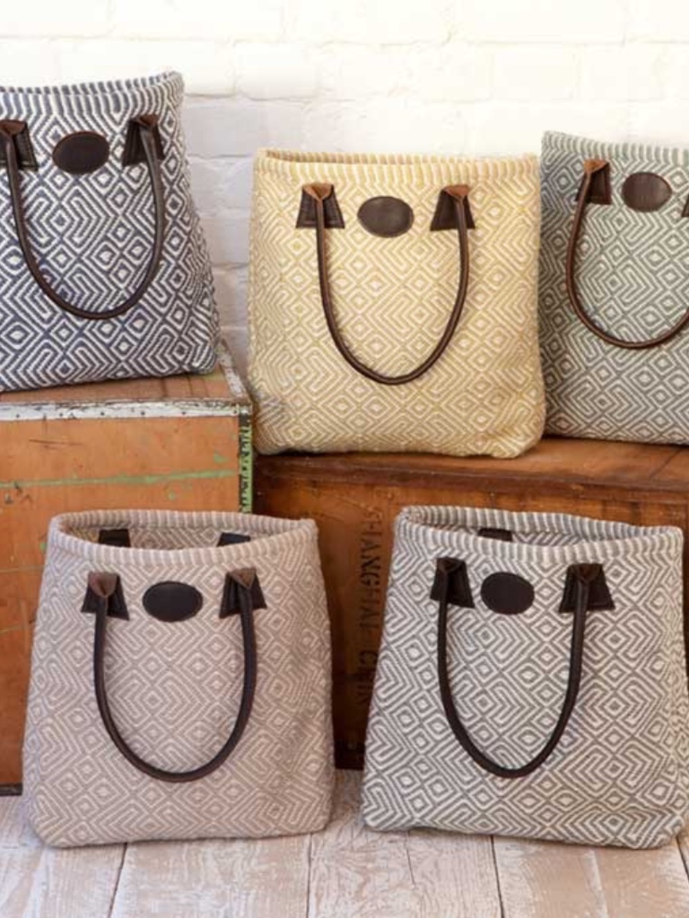 Weaver Green Tote Bag - Made from Recycled Fabrics - From England